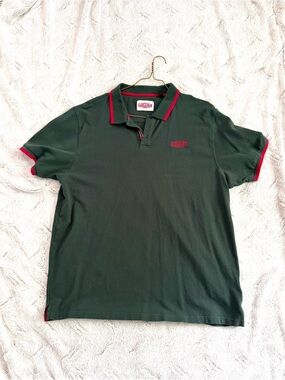 Jaguar Heritage Collection Polo Shirt Men’s XXL Green Red Trim Pique